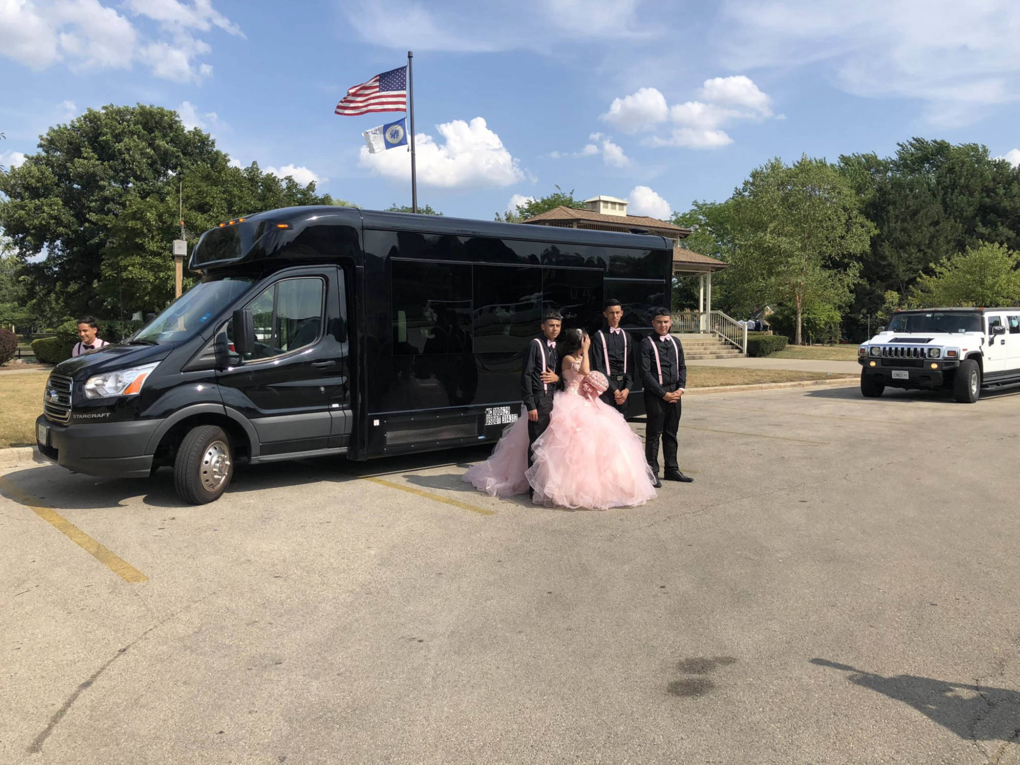 Party bus rentals Chicago black coach
