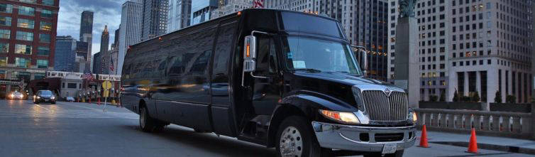 Chicago limo bus from the Tinley Park desk